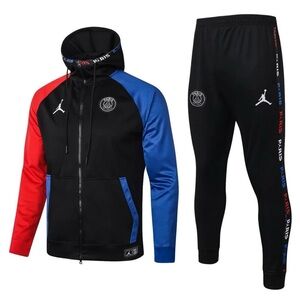 Jordan Black, Red, and Blue Hoodie and Sweatpants Set